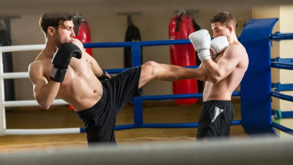 Image-of-two-men-practicing-sparring.
