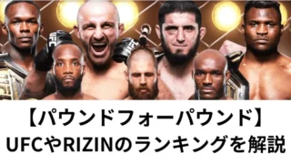 【パウンドフォーパウンド】UFCやRIZINのランキングを解説